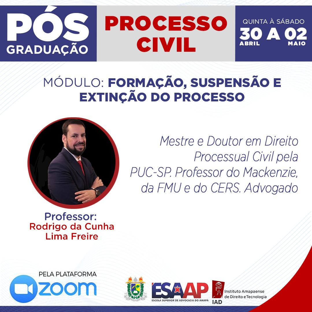 Pós-graduação da ESA-OAB-AP prossegue com as aulas no sistema EAD